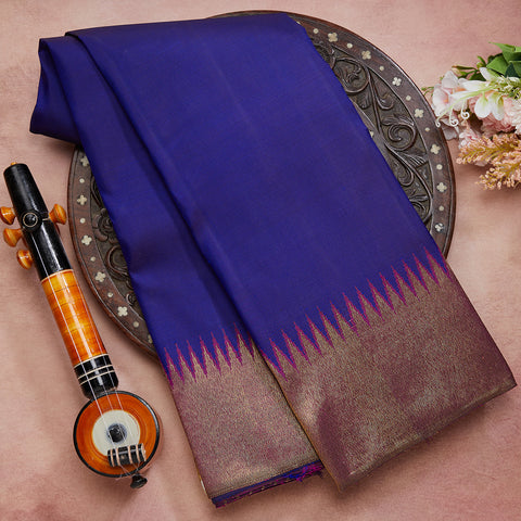 Purple Pure Kanjeevaram Silk Saree