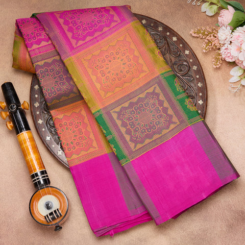 Multicolor Traditional Kanjeevaram Silk Saree