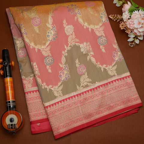 Multicolor Banarasi Silk Saree