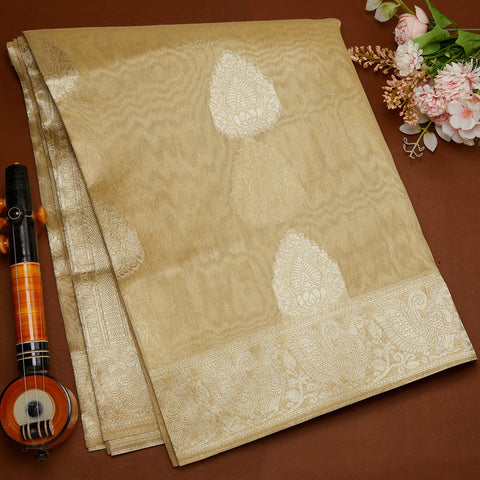 Golden Tissue Semi Silk Saree