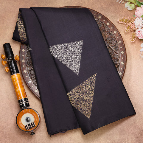 Navy Blue Designer Kanjeevaram Silk Saree