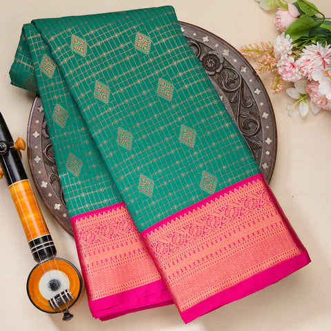 Green Semi Silk Saree