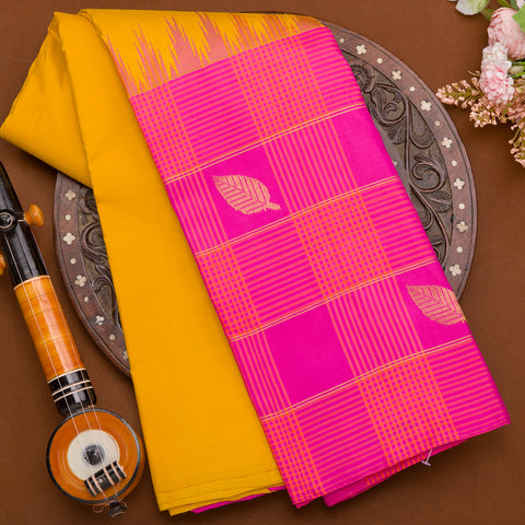 Yellow Traditional Kanchivaram Silk Saree