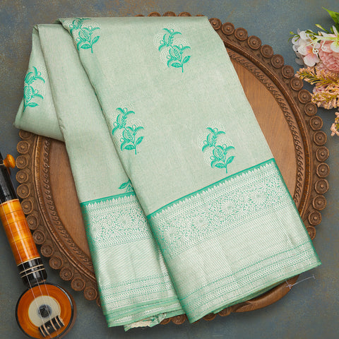 Light Green Pure Kanjeevaram Silk Saree