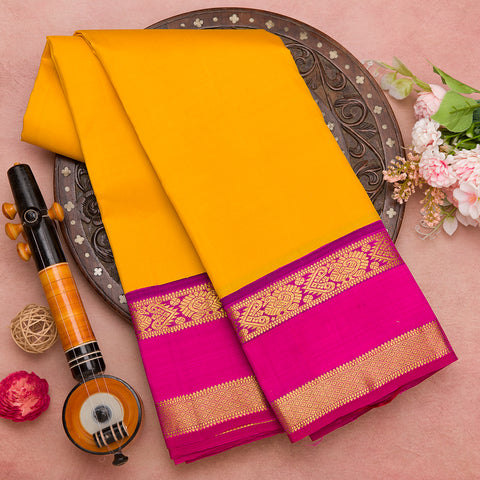 Yellow Kanjiavram Silk Saree