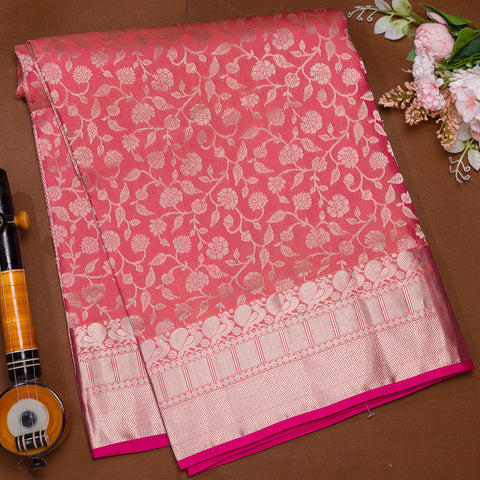 Peach Soft Silk Saree