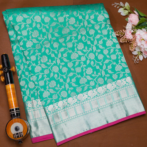 Sea Green Soft Silk Saree