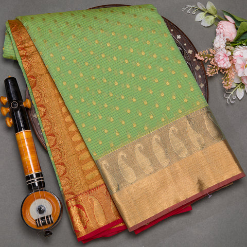 Light Green  Cotton Silk Saree