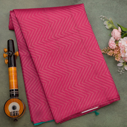 Strawberry Pink Raw Silk Saree