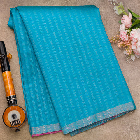 Ananda Blue Raw Silk Saree