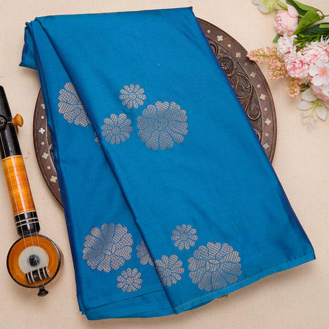 Ink Blue Bangalore Silk Saree