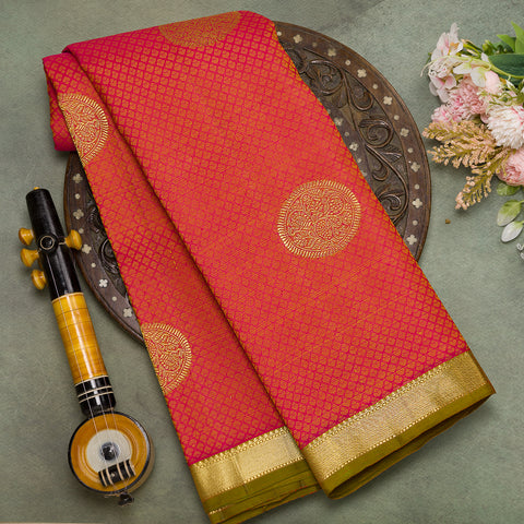 Majenta Pink Kanjeevaram Silk Saree