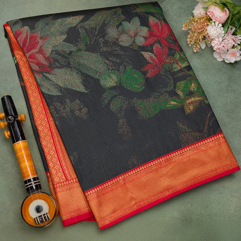 Black Banaras Silk Saree