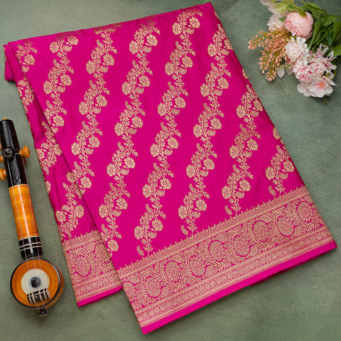 Rani Pink Banaras Silk Saree